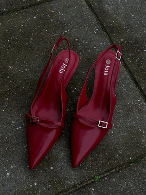 Freya Heeled Pump - Red