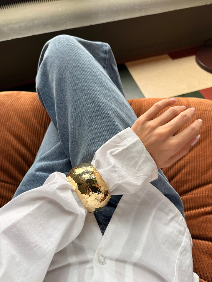 Dima Large Bangle Bracelet - Gold Plated