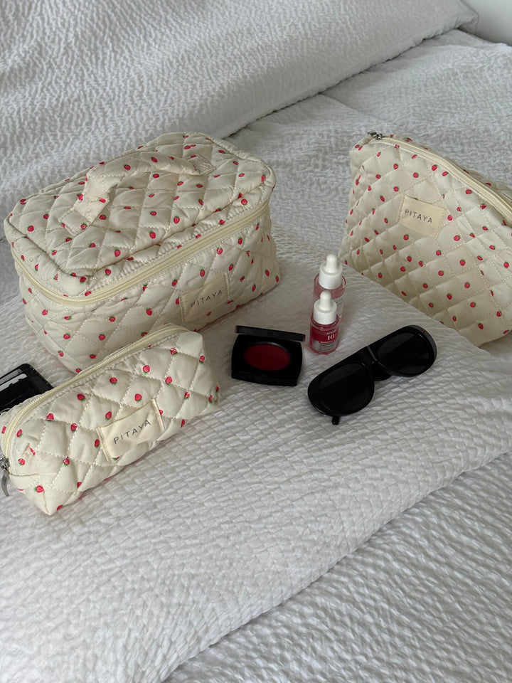 Large Makeup Bag - Strawberries