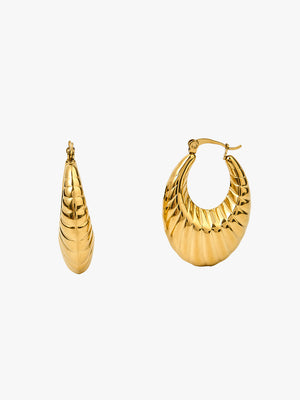 Sira Stroke Earrings - Gold Plated