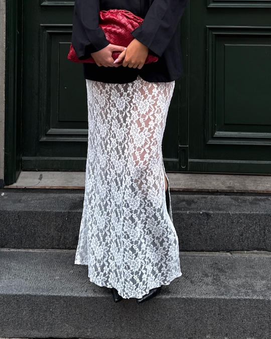 Aisha Lace Skirt - White